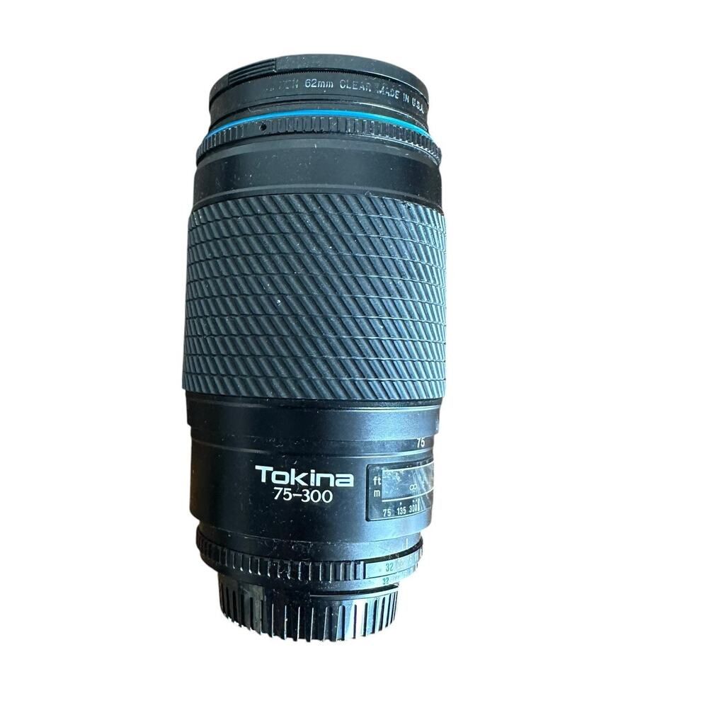 Tokina AF 75-300MM 1:4.5-5.6 Lens For Nikon With Lens Caps Excellent Condition